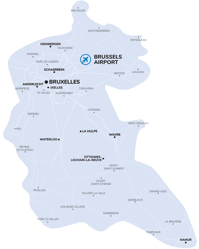 zaventem-BRU map