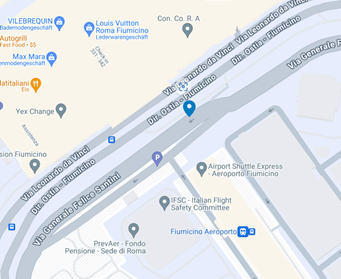 bushalte bij luchthaven rome fiumicino