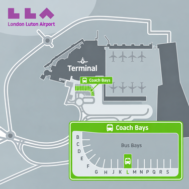 luton airport map