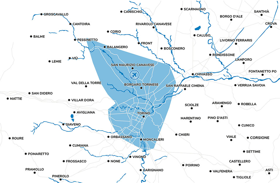 zona operativa taxi torino aeroporto