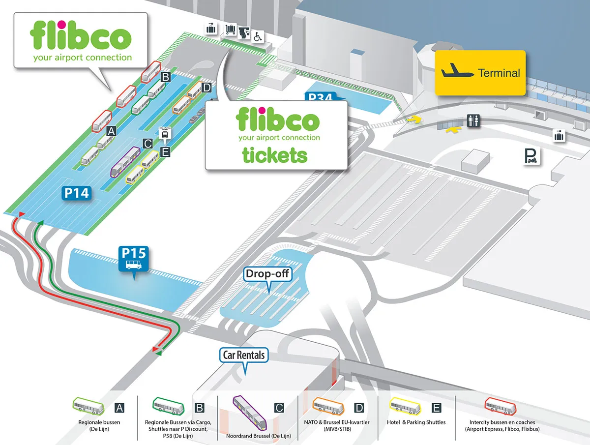Brussels Airport new bus stop