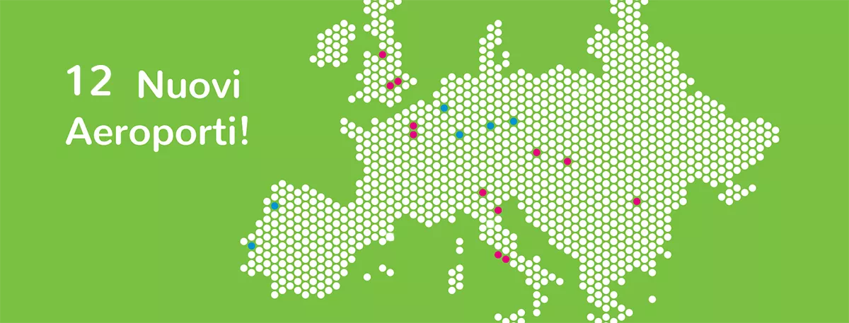 12 nuovi Aeroporti disponibili tramite il nostro sito!