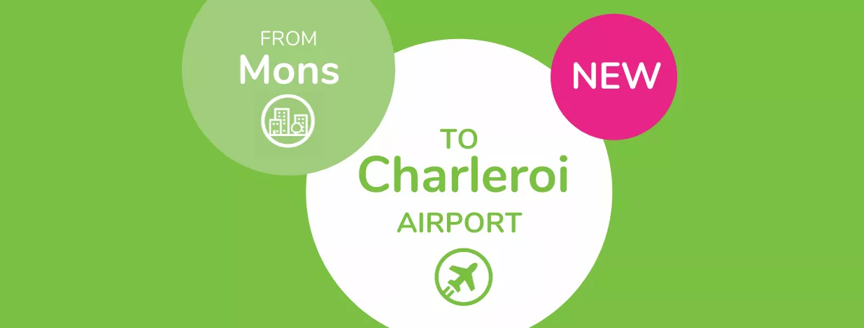 Nieuwe pendelbusverbinding tussen Bergen en de luchthaven van Charleroi! 