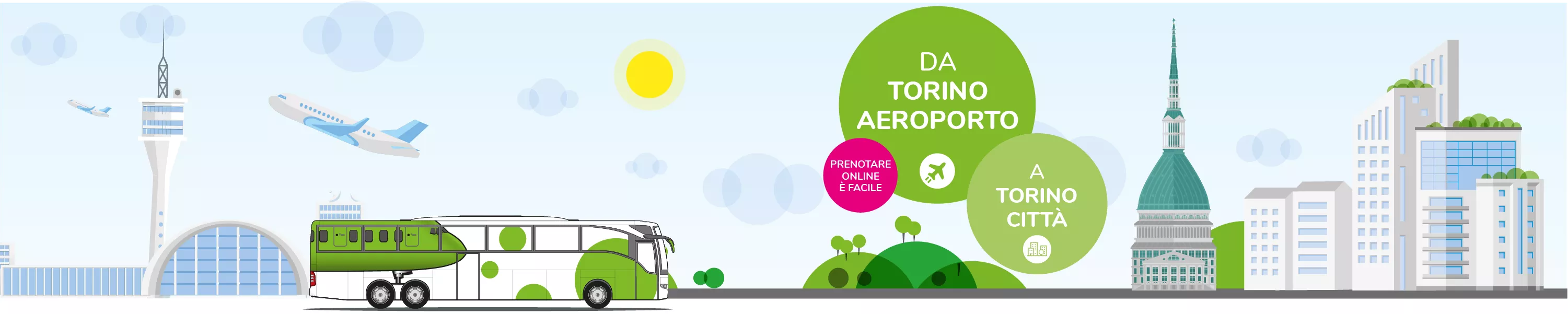 Ga razendsnel van Turijn-stad naar de luchthaven van Turijn met de nieuwe shuttlebusdienst van flibco.com